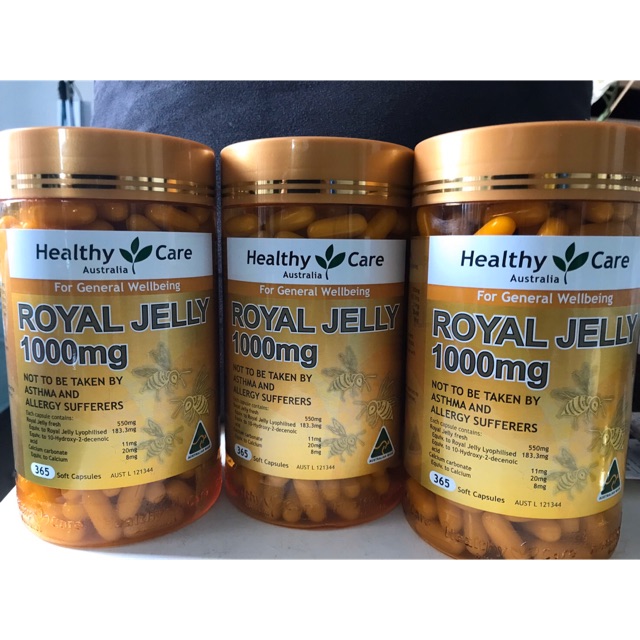 Healthy Care Royal Jelly 1000 mg 365 Capsules นมผึ้งแท้ นำเข้าจาก ...