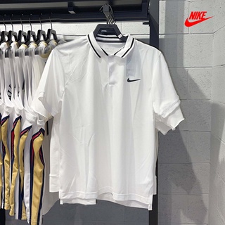 สินค้า Nike ของแท้ 100% เสื้อโปโลแขนสั้น คอปก แห้งเร็ว สําหรับผู้ชาย ผู้หญิง เหมาะกับการเล่นกีฬาเทนนิส CW6850