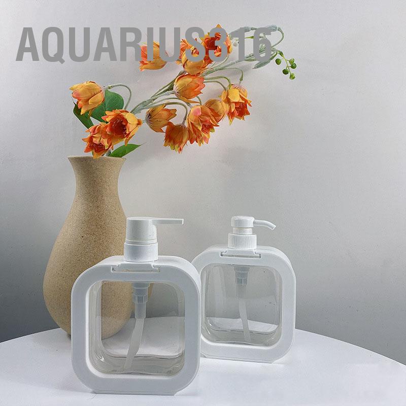 aquarius316-ขวดปั๊มโลชั่นเปล่า-แบบใส-ไร้กลิ่น-รีฟิลได้-pet-500-มล-สําหรับเดินทาง