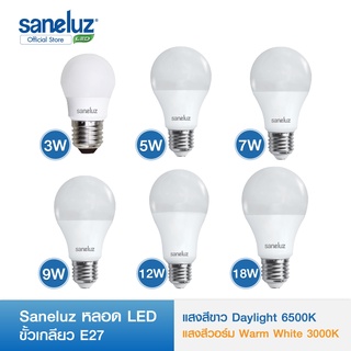 ภาพหน้าปกสินค้าSaneluz หลอดไฟ LED Bulb 3W 5W 7W 9W 12W 14W 18W ขั้วเกลียว E27 แสงขาว 6500K/แสงวอร์ม 3000K ใช้งานไฟบ้าน 220V led ที่เกี่ยวข้อง