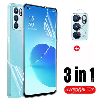 3 In 1 ฟิล์มไฮโดรเจลกันรอยหน้าจอสําหรับ Oppo Reno6 Pro 5G Z สําหรับ Oppo Reno 6 Pro Z 6Z