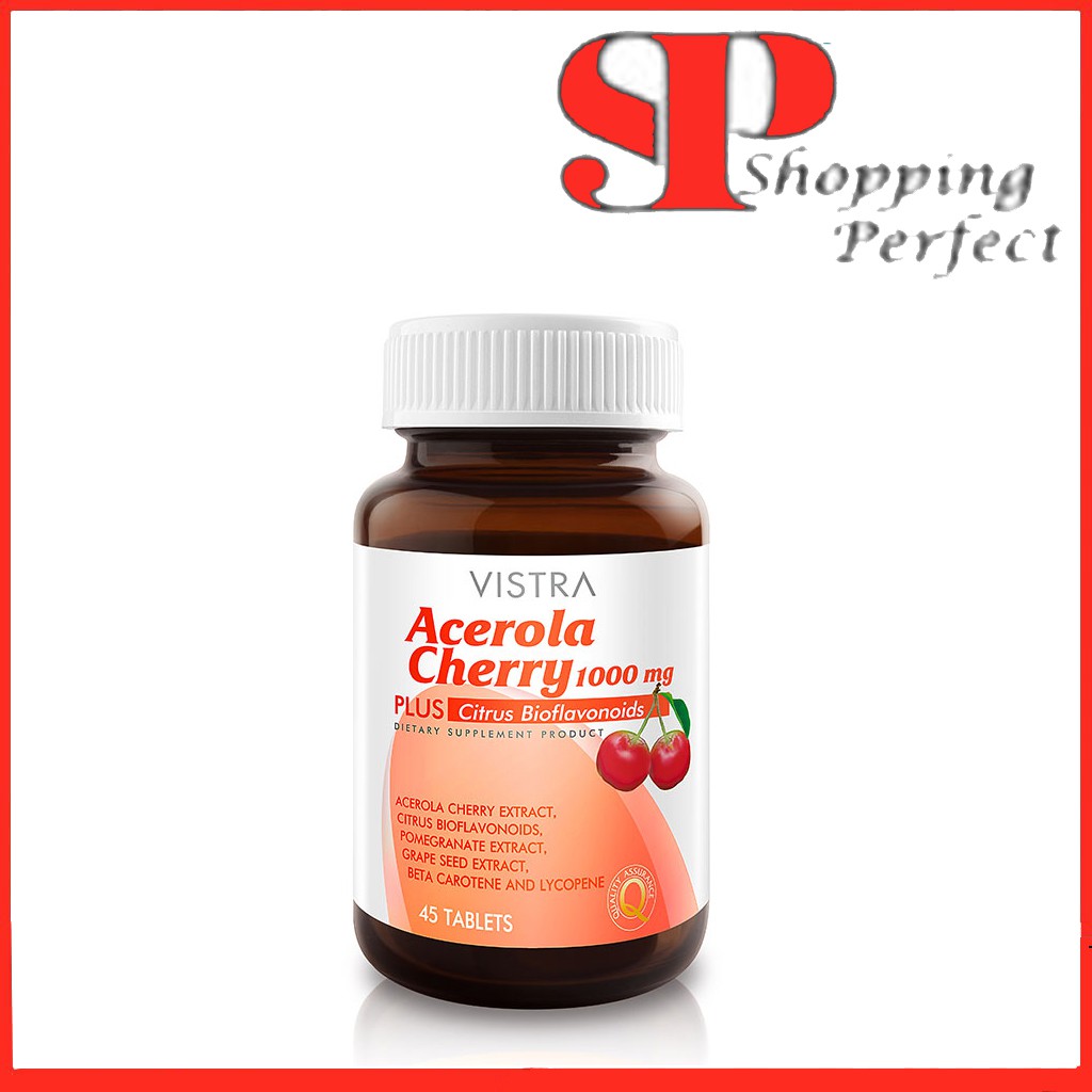 ภาพหน้าปกสินค้าVistra Acerola Cherry วิตามินซีในรูปแบบธรรมชาติ ขนาด 45/60 เม็ด ((ค่าจัดส่งถูก )) จากร้าน shopping_perfect บน Shopee