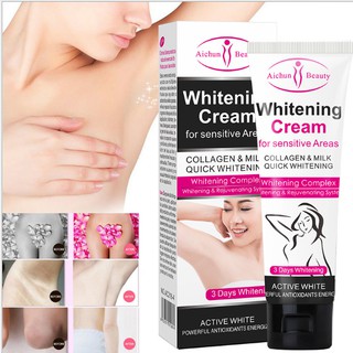 Aichun Whitening cream ครีมทารักแร้ขาว แก้รักแร้ดำ วงใต้แขนคล้ำ ครีมไวท์เทนนิ่งสำหรับ วงใต้แขน ที่ซ่อนเร้น เข่า ผิวขาว