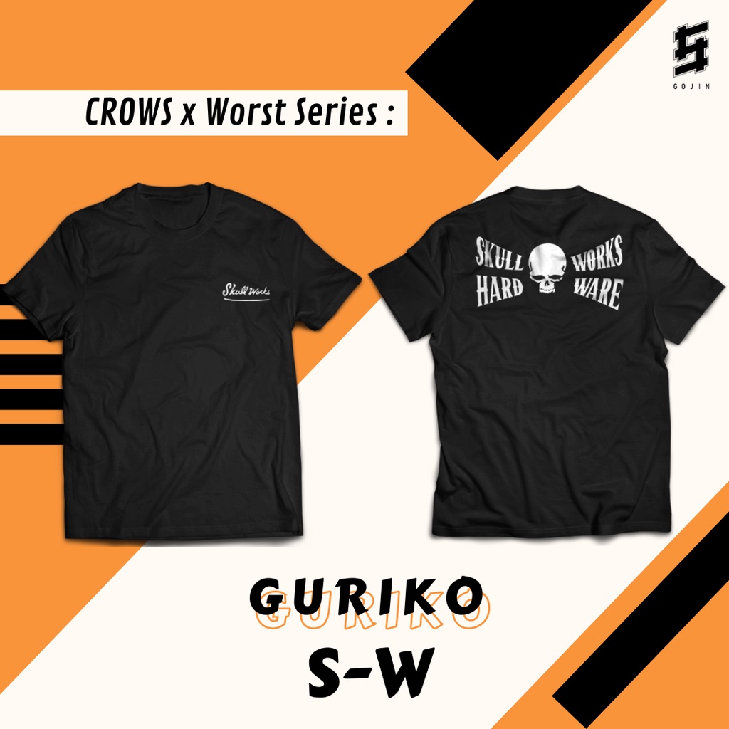 【ใหม่】Tfoa Cotton Combed 24s Skull Works Crows X Worst T-Shirt | Shopee ...