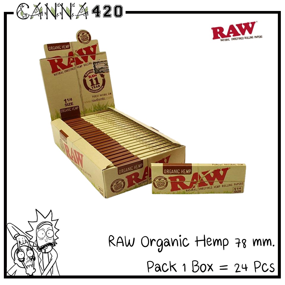 raw-organic-single-wide-70mm-กระดาษ-raw-organic-without-filter-raw-rolling-paper-70-มม