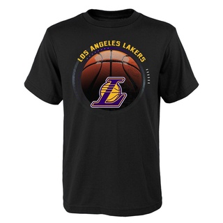 ราคาต่ำสุด!!เสื้อยืด พิมพ์ลาย Outerstuff Los Angeles Lakers s Event Horizon สีดํา สําหรับผู้ชายS-3XL