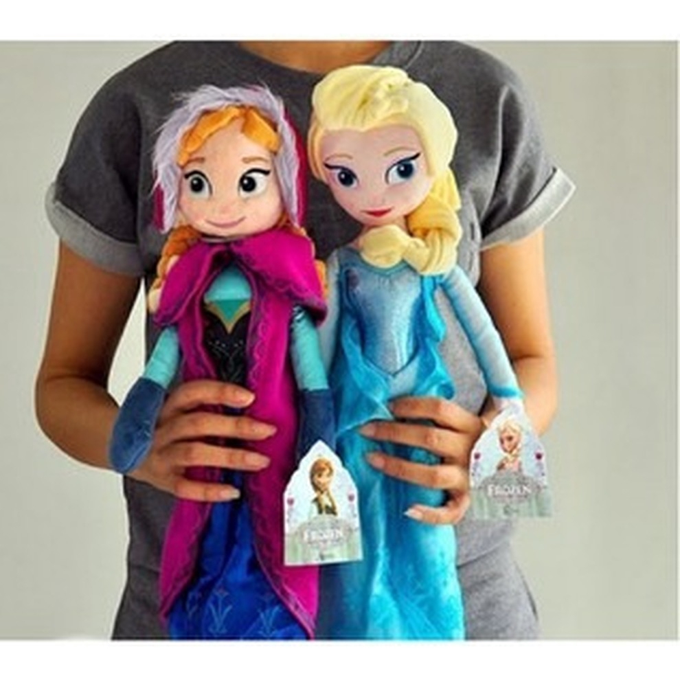 ภาพหน้าปกสินค้าตุ๊กตาเจ้าหญิงเอลซ่าและแอนนา ของเล่นสำหรับเด็ก ขนาด 40 ซม. 50 ซม.