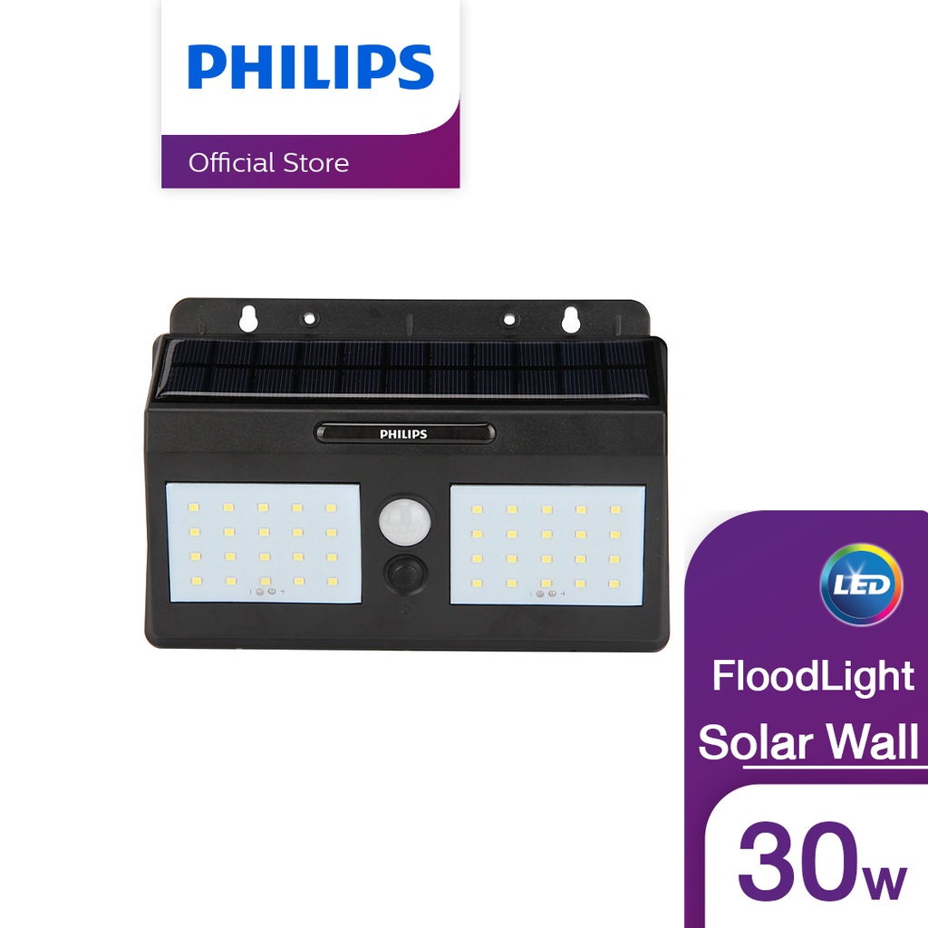 ภาพหน้าปกสินค้าPhilips Lighting Essential SmartBright Solar Wall Light BWS 010 300lm ไฟติดผนังเอนกประสงค์ พร้อมแผงโซลาร์ 30 วัตต์