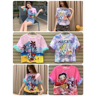 เสื้อยืด ผ้าคอตตอล #Cartoonค 📌ฟรีไซส์👉 รอบอก/เอว 38-40” ยาว 21” 👉รายละเอียดอื่น เลื่อนดูใต้โพส👇 (เลื่อนให้สุด)👇