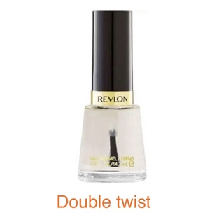 สินค้า Revlon Double Twist Nail Polish เรฟลอนสีทาเล็บ สีใส สำหรับทาก่อน/หลัง ลงสีเล็บ เล็บไม่เหลืองแห้งเร็ว