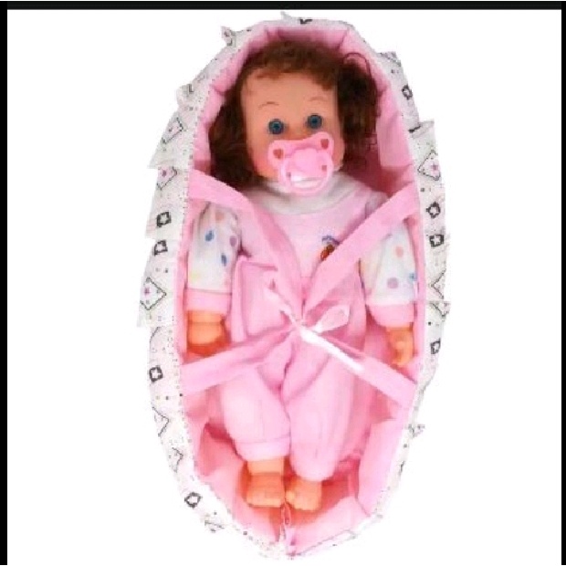 ตุ๊กตาดูดนม-ตุ๊กตาเด็กทารก-ตุ๊กตาเด็กอ่อน-มีเสียงร้องนอนในเปล-น่ารักมากมาย-ตุ๊กตาดูดนมตัวนิ่มมีเสียง-1101