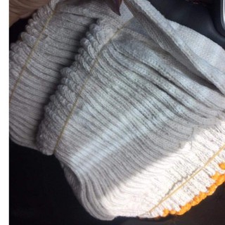 ภาพหน้าปกสินค้าถุงมือผ้าฝ้าย(1โหล)7ขีด ถุงมือขาวขอบส้ม ก่อสร้าง  ทำงาน ที่เกี่ยวข้อง