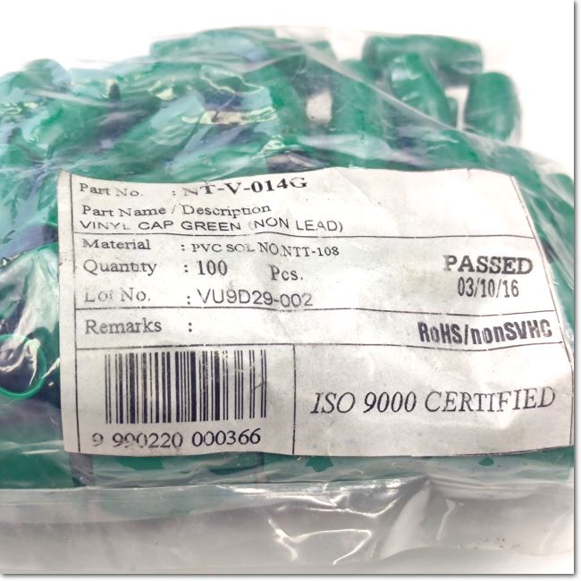 v-14-green-ปลอกหุ้มหางปลา-สเปค-1-bag-100-pcs-bandex