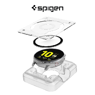 Spigen Galaxy Watch Active 2 ฟิล์มกันรอยหน้าจอ Pro Flex EZ Fit พร้อมชุดติดตั้ง ป้องกันรอยขีดข่วน (2 แพ็ค / 44 มม.)