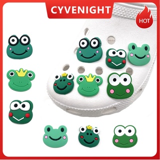 จี้การ์ตูนกบน่ารัก 6 แบบ สําหรับตกแต่งรองเท้า Crocs