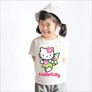 เสื้อยืด เด็ก คอกลมพิมพ์ลาย Hello Kitty 3-12 ขวบ ผ้านิ่ม Cotton 100% ราคา 139 บาท  เสื้อใส่สบาย