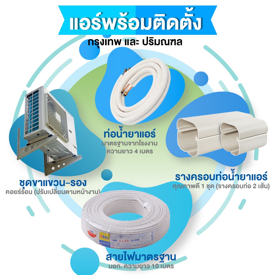 ภาพสินค้าฟรีติดตั้ง DAIKIN ระบบ Inverter (Smart Series) รุ่น Standard (FTKF- WV2S) NEW 2022 ฟรีติดตั้ง จากร้าน airbantook.7015 บน Shopee ภาพที่ 1