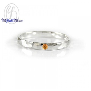 Finejewelthai แหวนซิทริน-ซิทริน-แหวนพลอย-พลอยแท้-พลอยประจำเดือนเกิด-Citrine-Silver-Ring-Birthstone-R1228ct