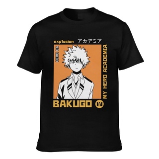 T-shirt  เสื้อยืด พิมพ์ลายการ์ตูนอนิเมะ Boku No Hero Academia Katsuki Bakugo แฟชั่นสําหรับผู้ชายS-5XL