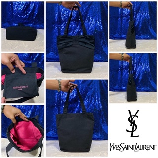👝: YVES SAINTLUARENT Perfume Embroidered Butterfly Bow Tote Bag แท้💯%