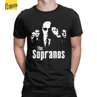 เสื้อยืดคอกลม แขนสั้น ผ้าฝ้ายแท้ พิมพ์ลาย The Sopranos Tony Soprano สไตล์วินเทจ แฟชั่นฤดูร้อน สําหรับผู้ชาย