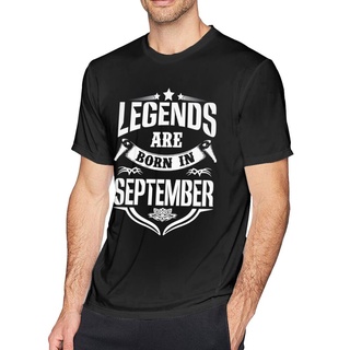 เสื้อยืดแขนสั้น พิมพ์ลาย Legends Are Born In September ติดทนนาน สําหรับผู้ใหญ่