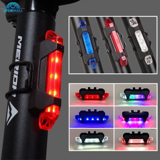 ไฟติดรถจักรยาน 3 LED แบบชาร์จ USB สีสันสดใส