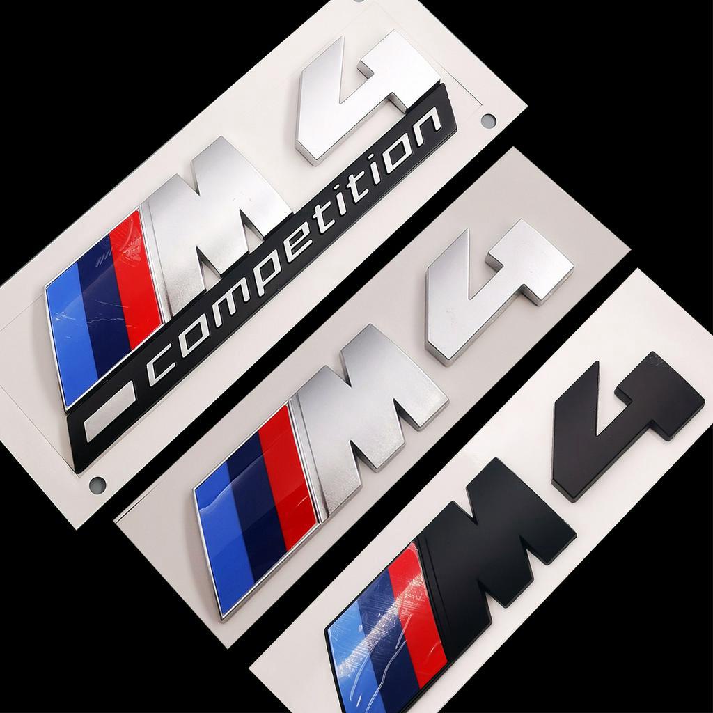 For BMW M4 Logo Auto Badge Emblem Trunk Emblem COMPETITION Bar ...