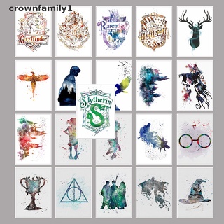 [crownfamily1] สติกเกอร์โปสเตอร์ ลายแฮร์รี่พอตเตอร์ กันน้ํา สําหรับติดตกแต่งรถยนต์ รถจักรยานยนต์ สเก็ตบอร์ด 25 ชิ้น