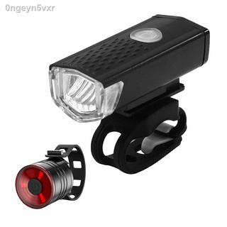 2pcs LED Bike Headlight Front Lamp USB Rechargeable Taillight Cycling Equipment