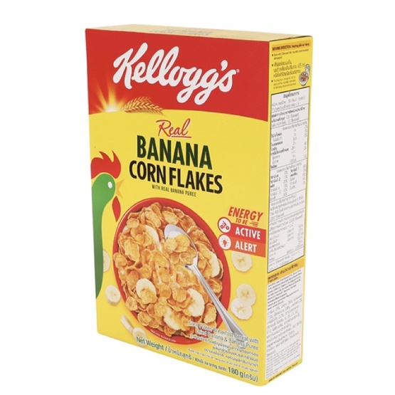 tha-shop-3x-180กรัม-kellog-เคลล็อกส์-รสผสมกล้วยอบแห้งและกล้วยบด-บานาน่า-คอร์นเฟลก-cornflakes-อาหารเช้าซีเรียล-cereal