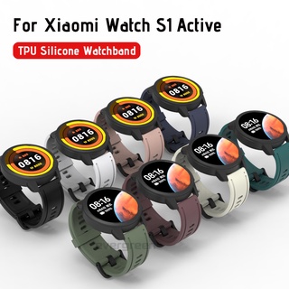 สายนาฬิกาข้อมือซิลิโคน TPU แบบเปลี่ยน สําหรับ Xiaomi Watch S1 Mi Watch Global Color 2