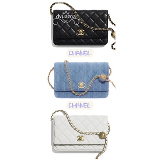 💯 ของแท้ CHANEL Small Golden Ball WOC Chain One Shoulder Messenger Bag