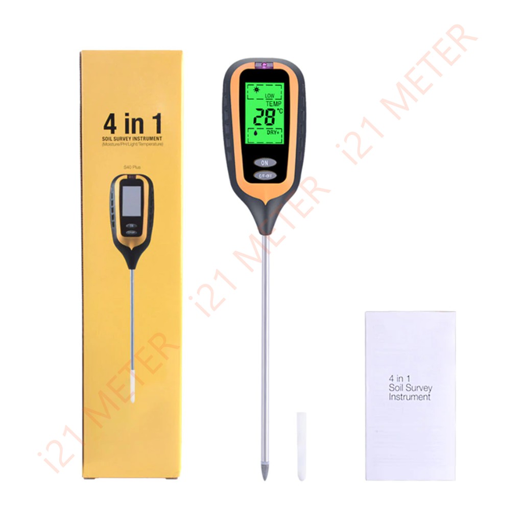 เครื่องวัดค่าดิน-แบบ-ดิจิตอล-4in1-new-soil-ph-meter-4in1-ถูกสุด-พร้อมจัดส่ง