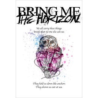 โปสเตอร์ Bring Me the Horizon Oliver Sykes บริงมีเดอะฮอไรซัน โอลิเวอร์ ไซคส์ โปสเตอร์วงดนตรี Music Poster โปสเตอร์วินเทจ