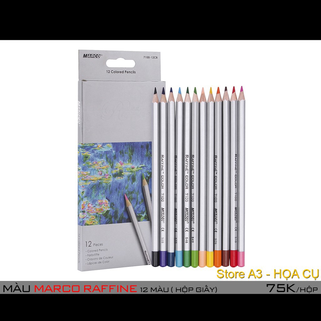 Marco Raffine dry pencil Colours - กล่องกระดาษ 12/24/36 สี | Shopee ...