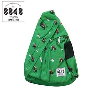 8848 กระเป๋าสะพายข้าง กระเป๋าคาดอก กระเป๋า มีช่องซิป 3 ช่อง กระเป๋าคาดอกผู้ชาย ใส่ของได้เยอะ กันน้ำซึม สีเขียว