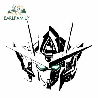 Earlfamily สติกเกอร์ไวนิล ลายการ์ตูน GUNDAM กันน้ํา กันแดด สําหรับติดตกแต่งหมวกกันน็อค รถจักรยานยนต์ 13x9.8 ซม.