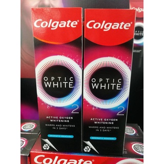 ใหม่! Colgate OPTIC WHITE O2 AROMATIC MENTHOL (85 G.) คอลเกต อ๊อพติค ไวท์ โอทู อะโรมาติก เมนทอล