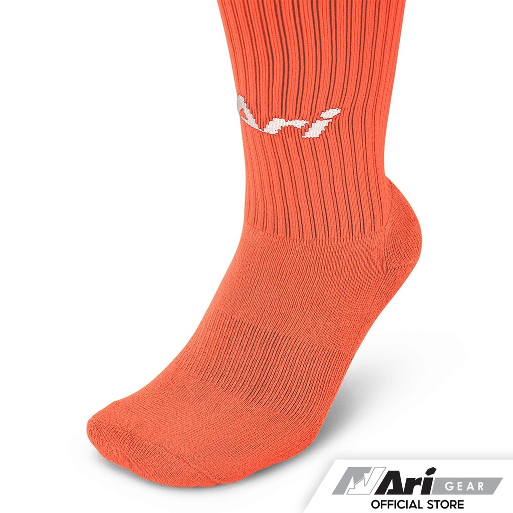 ari-long-socks-fanta-orange-ถุงเท้า-อาริ-ยาว-สีส้ม
