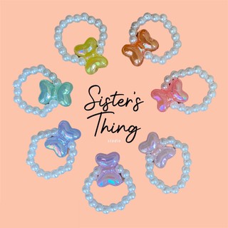 ภาพหน้าปกสินค้าSister’s Thing Studio 🌈 Ribbon Pearl แหวนลูกปัดมุกแต่งโบว์สีหวาน ที่เกี่ยวข้อง