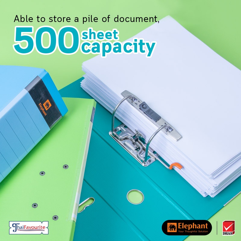 elephant-แฟ้ม-แฟ้มใส่เอกสาร-สันกว้าง-no-2100f-จำนวน-12-แฟ้ม