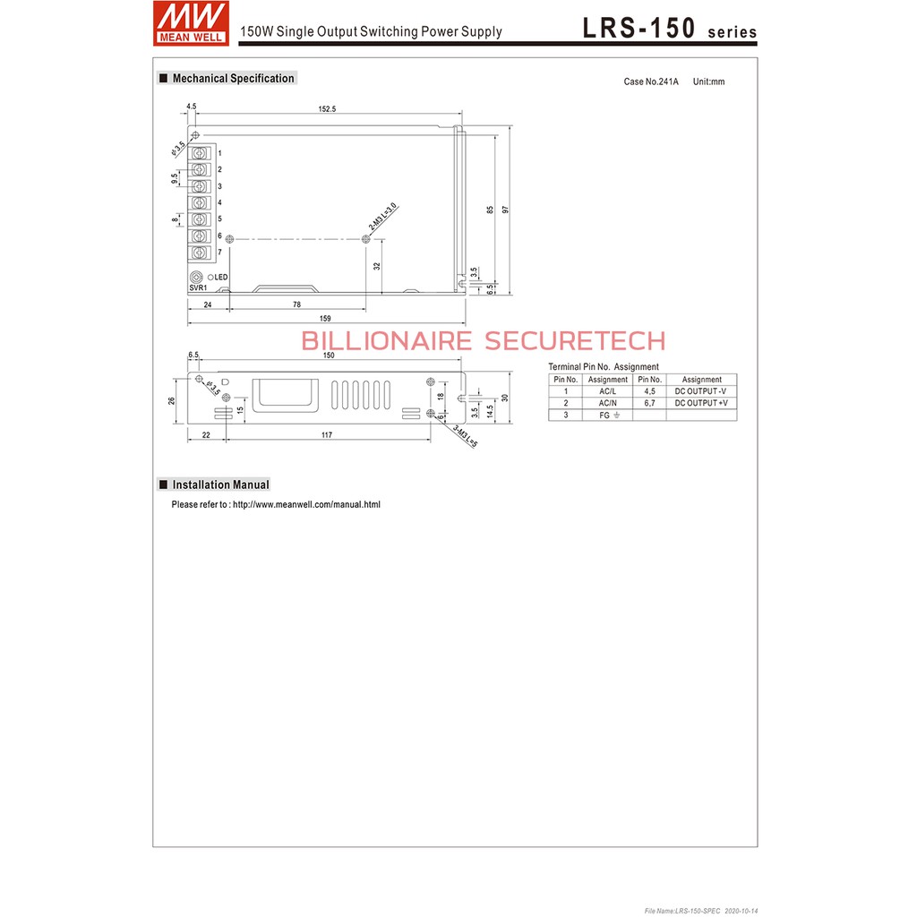 meanwell-switching-power-supply-12v-12-5a-รุ่น-lrs-150-12-by-billionaire-securetech