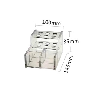 6 holes, 4 blocks Transparent Acrylic Case Holder Organizing Frame Dental Resin Composites