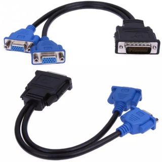 1x60 way ขายส่ง Y Splitter DMS-59 คู่ 15 pin VGA Cable Molex Display Adapter 59 ขา LFH -ชาย