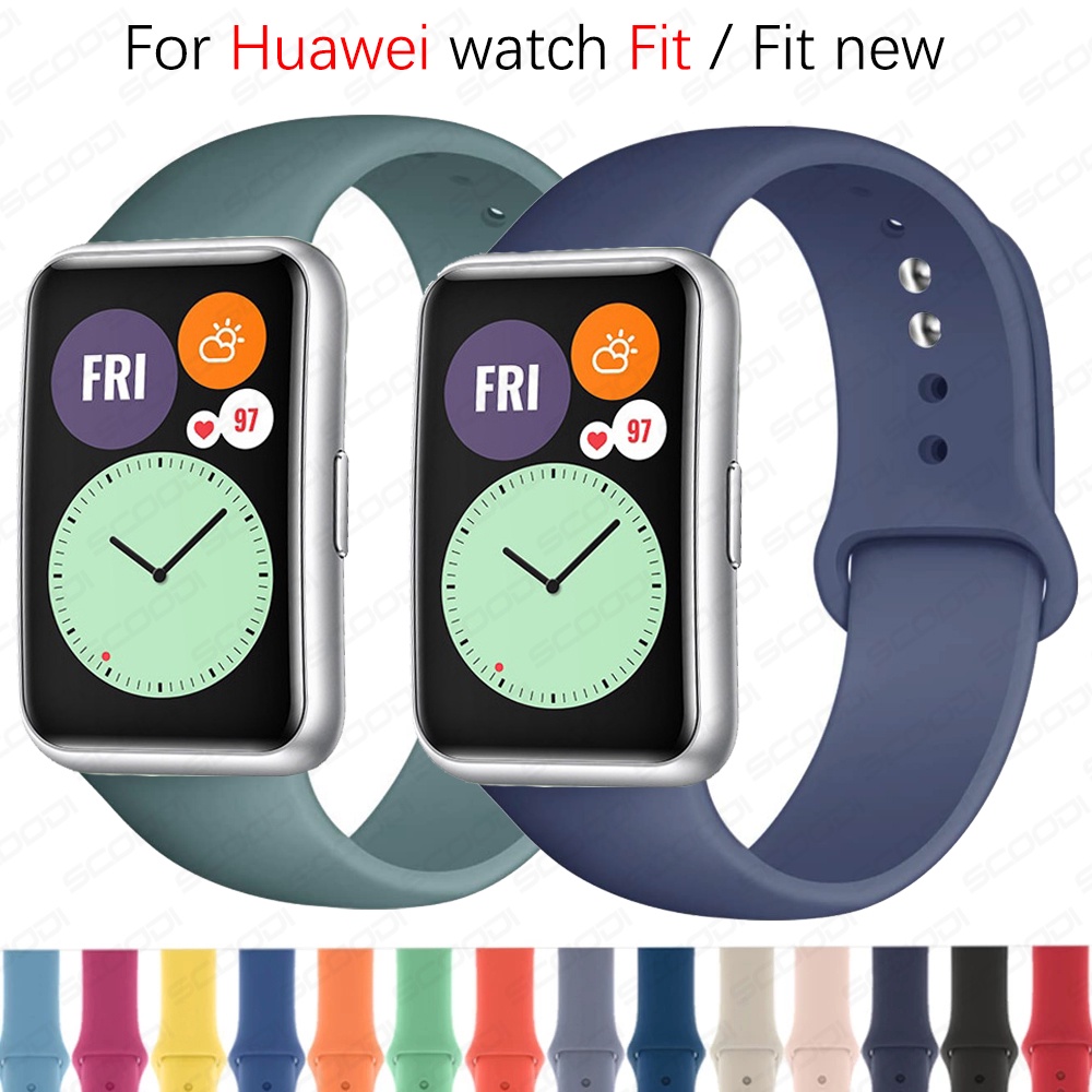 ภาพหน้าปกสินค้าสายนาฬิกาข้อมือซิลิโคน สําหรับ Huawei watch Fit Smartwatch