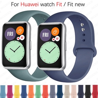 ภาพขนาดย่อของสินค้าสายนาฬิกาข้อมือซิลิโคน สําหรับ Huawei watch Fit Smartwatch
