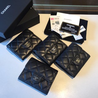 Ch female classic flip caviar smallwallet small purse multislots card holder surpass 1:1