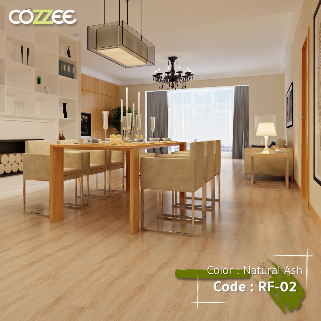 cozzee-กระเบื้องยางลายไม้-lvt-แผ่นพื้นสำเร็จรูป-กระเบื้องยางมีกาวในตัว