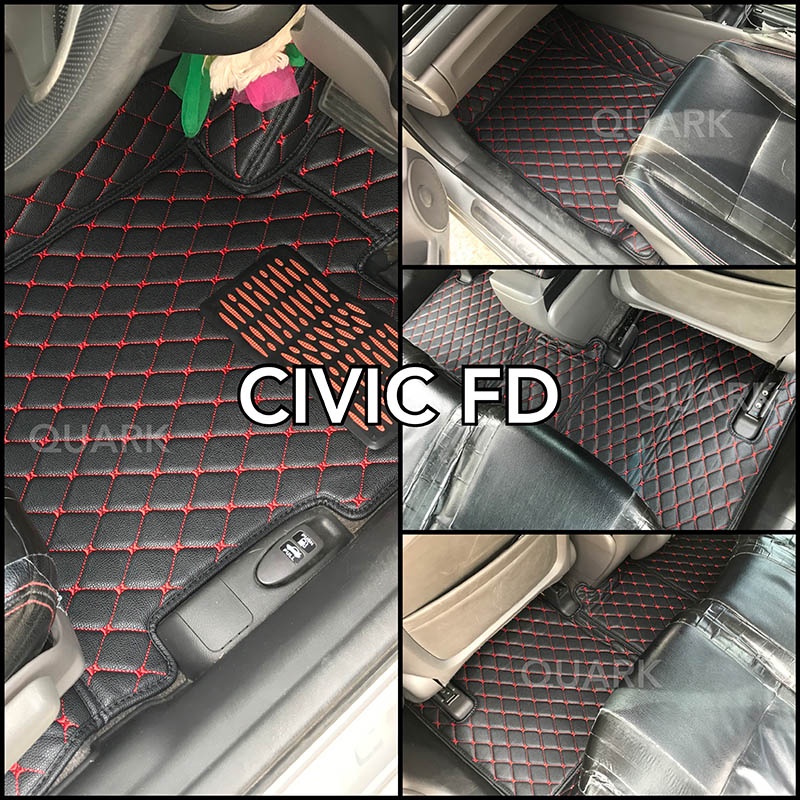 ล้างสต๊อกชุดสุดท้าย-พรม6d-civic-fd-สีดำด้ายแดง-หมดแล้วหมดเลย-พร้อมส่ง